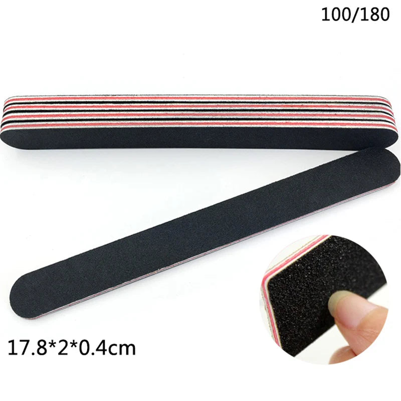 Nail file - Professional Nail Buffer Black Sandpaper Strong