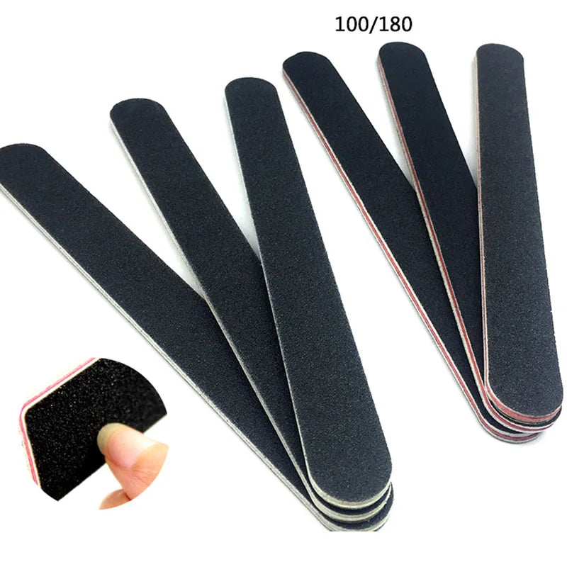 Nail file - Professional Nail Buffer Black Sandpaper Strong