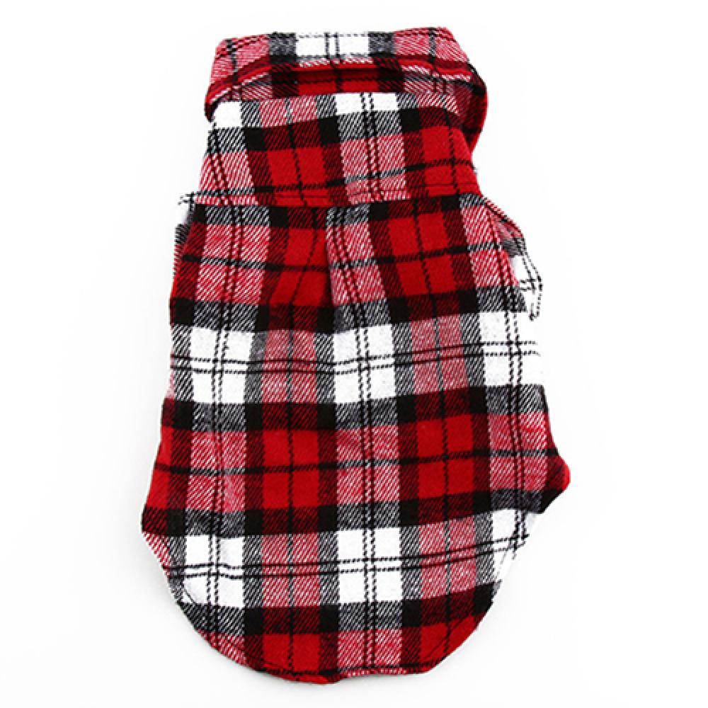 Small Dog Jacket dog - clothes Pet Plaid Shirt