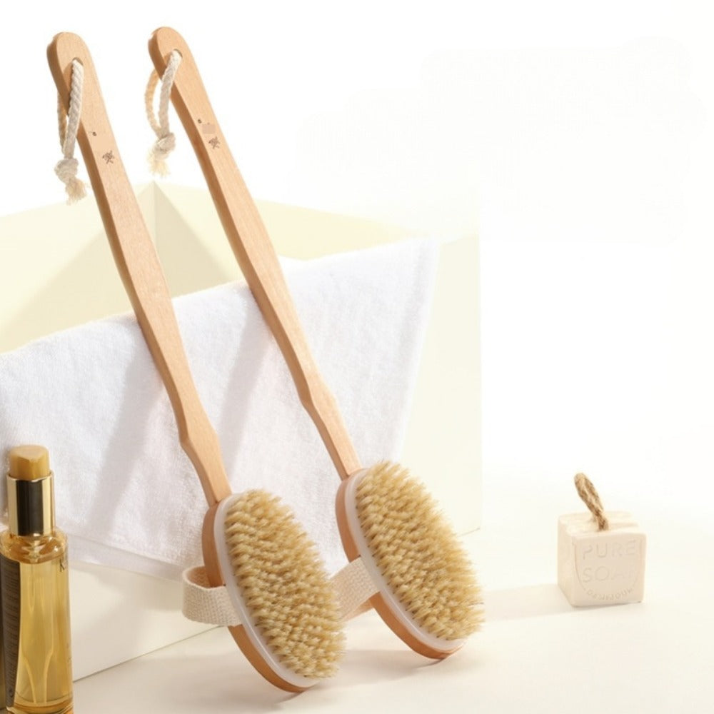 Wooden Detachable - Long Handle Shower Body Brush