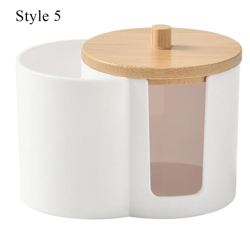 Cotton Round - Pad Holder Powder Puff Storage Box Home Cotton