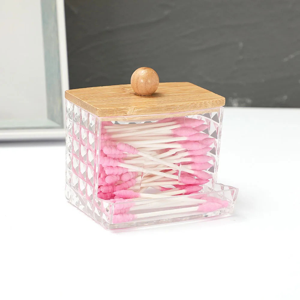 Cotton Round - Pad Holder Powder Puff Storage Box Home Cotton