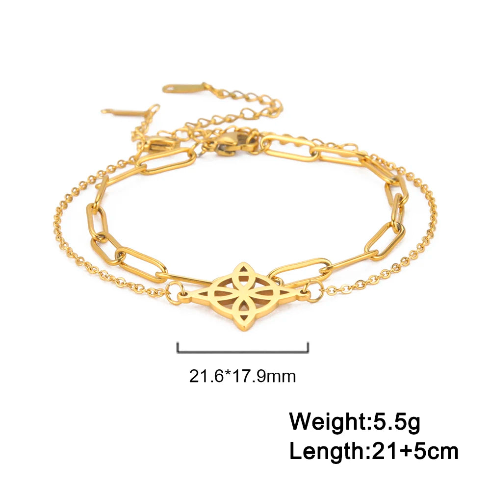 Women - Anklets bracelet Stainless Steel