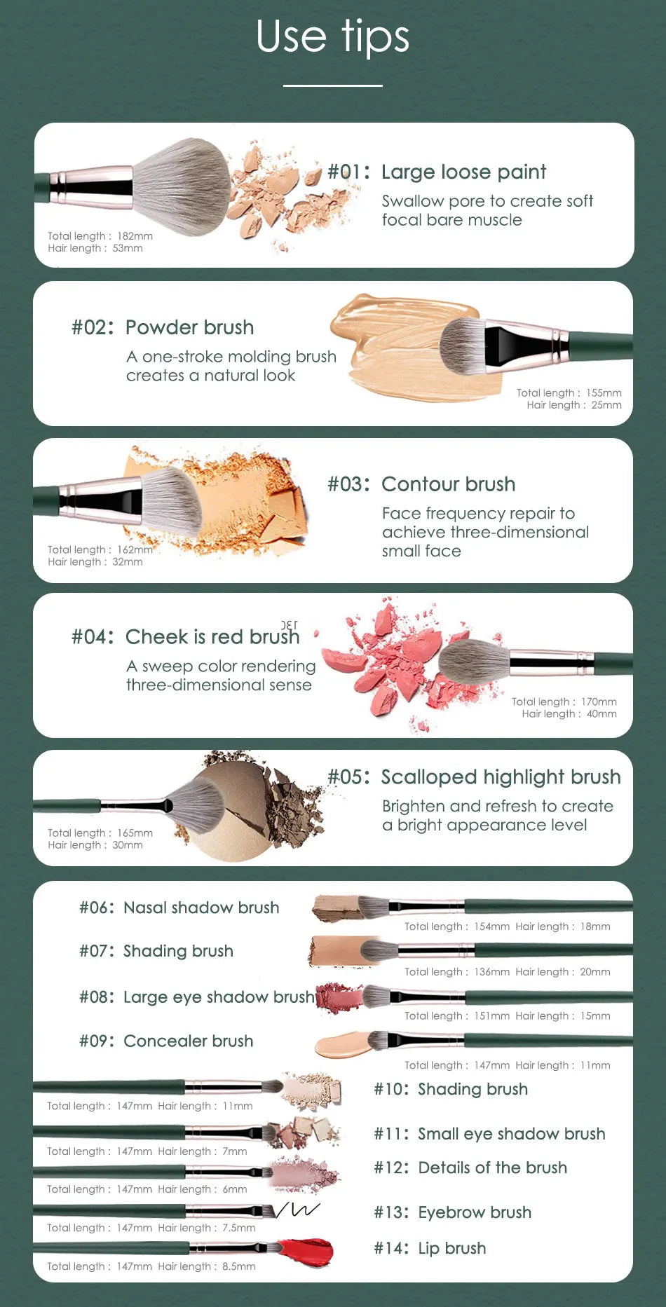 Makeup - Brushes Soft Fluffy Makeup Tools 