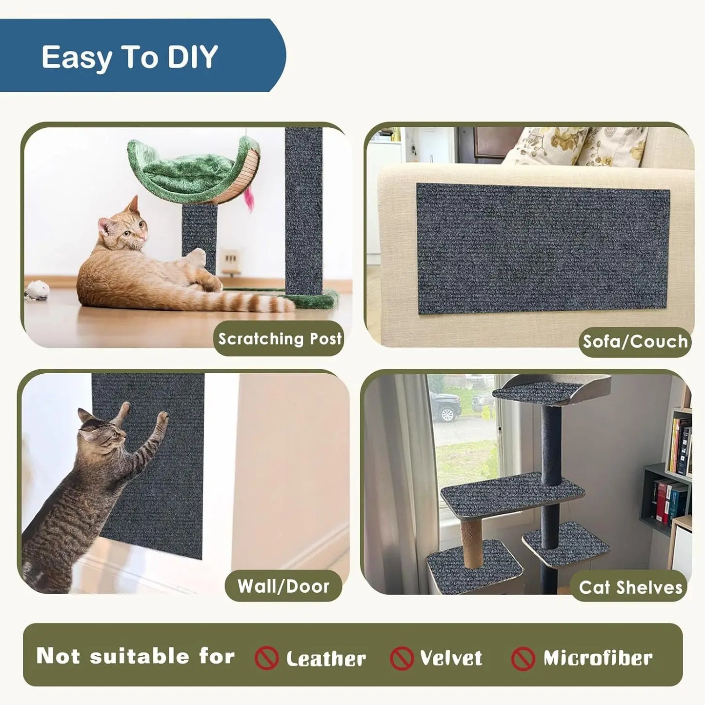 Self-Adhesive Carpet Cats - Anti Cat Scratch Sofa