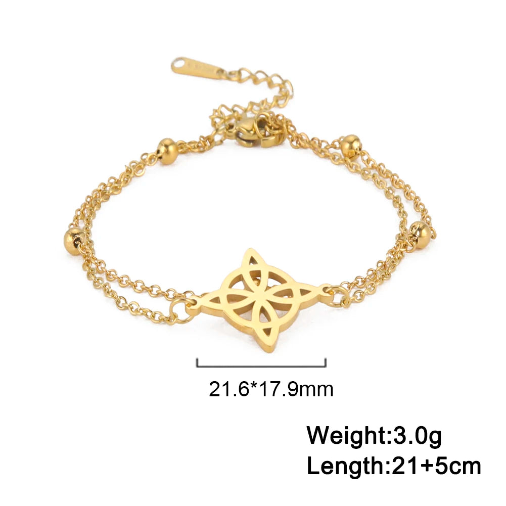 Women - Anklets bracelet Stainless Steel