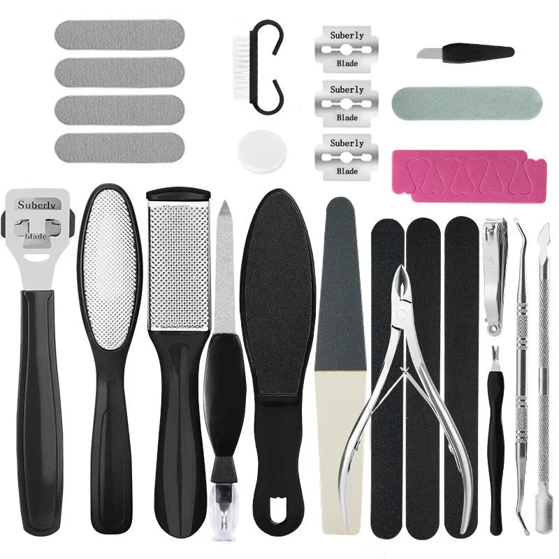 Foot Care - Tool Pedicure Manicure Kit Set Stainless Steel