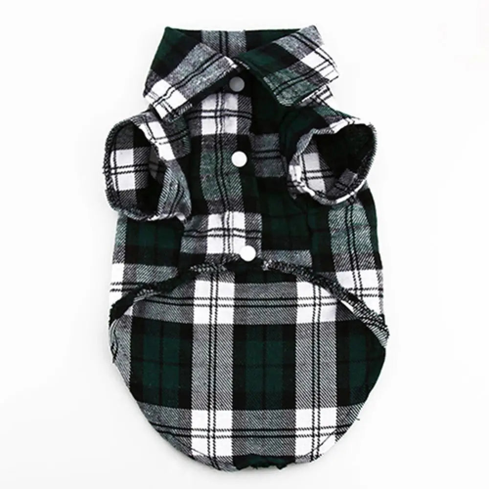 Small Dog Jacket dog - clothes Pet Plaid Shirt