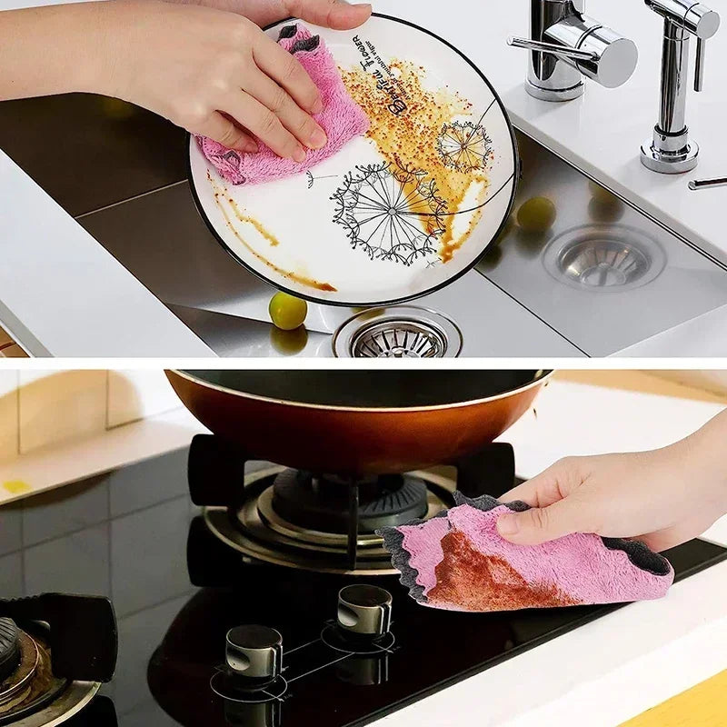 Microfiber Towel Absorbent - Kitchen Cleaning