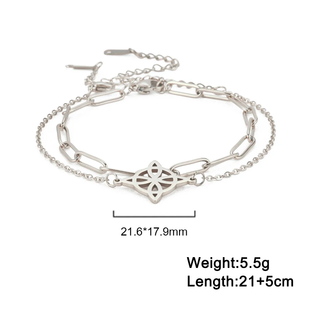 Women - Anklets bracelet Stainless Steel