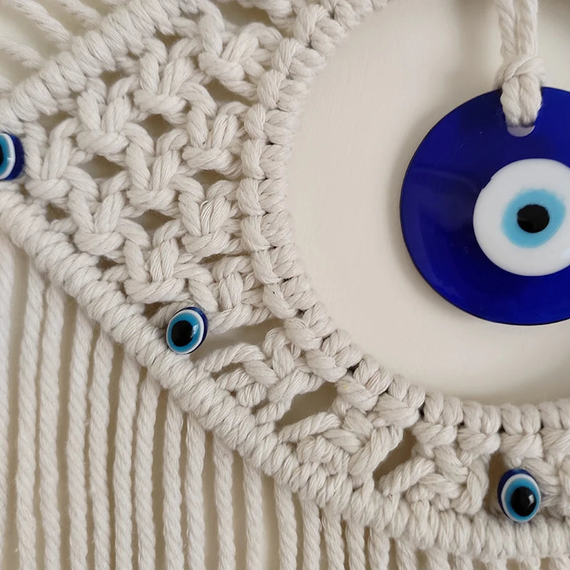 Macrame Wall Hanging Handmade - Evil Eye