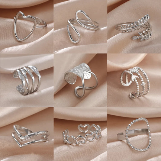 Women -Stainless Steel Open Rings