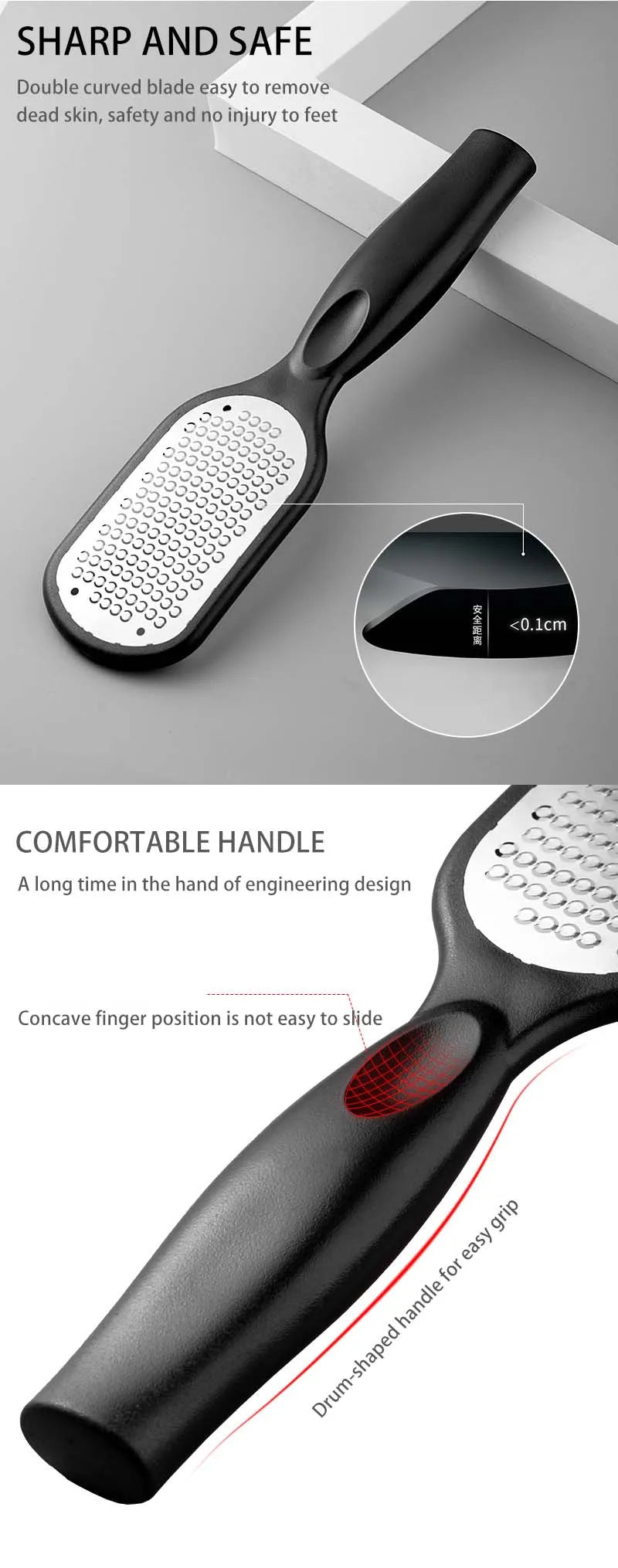 Foot File - Scraper  Remover Feet Professional Steel Pedicure Tool