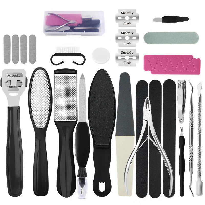 Foot Care - Tool Pedicure Manicure Kit Set Stainless Steel