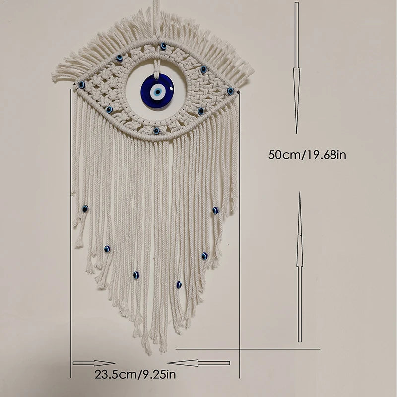 Macrame Wall Hanging Handmade - Evil Eye