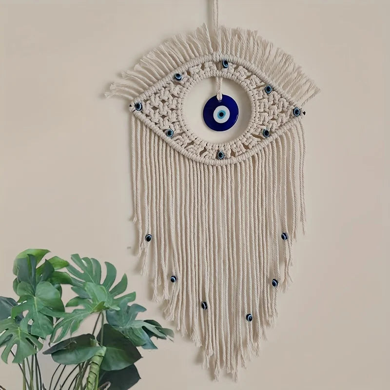 Macrame Wall Hanging Handmade - Evil Eye