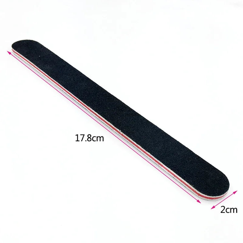 Nail file - Professional Nail Buffer Black Sandpaper Strong