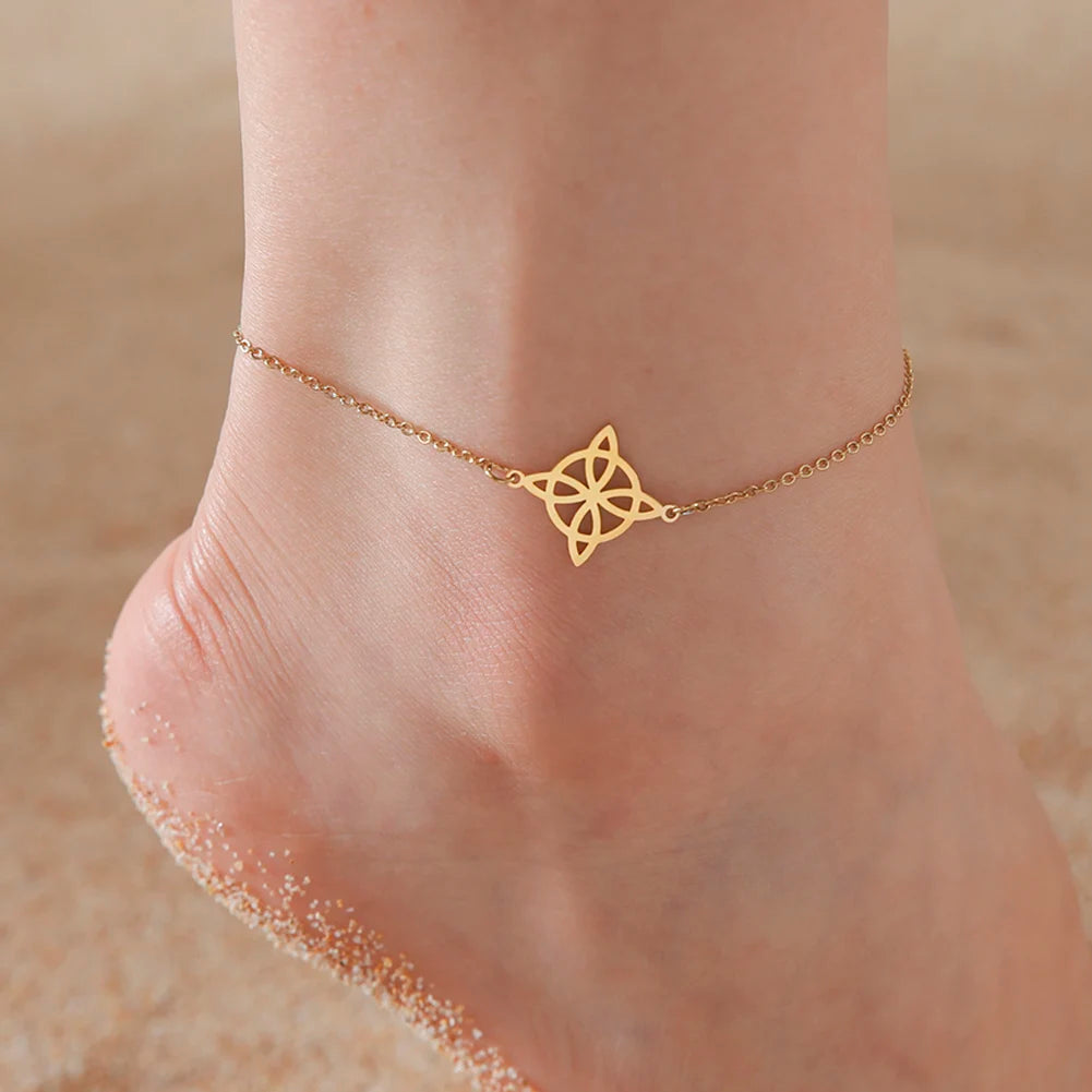 Women - Anklets bracelet Stainless Steel