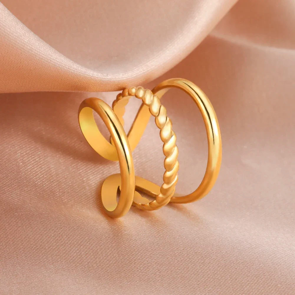 Women -Stainless Steel Open Rings