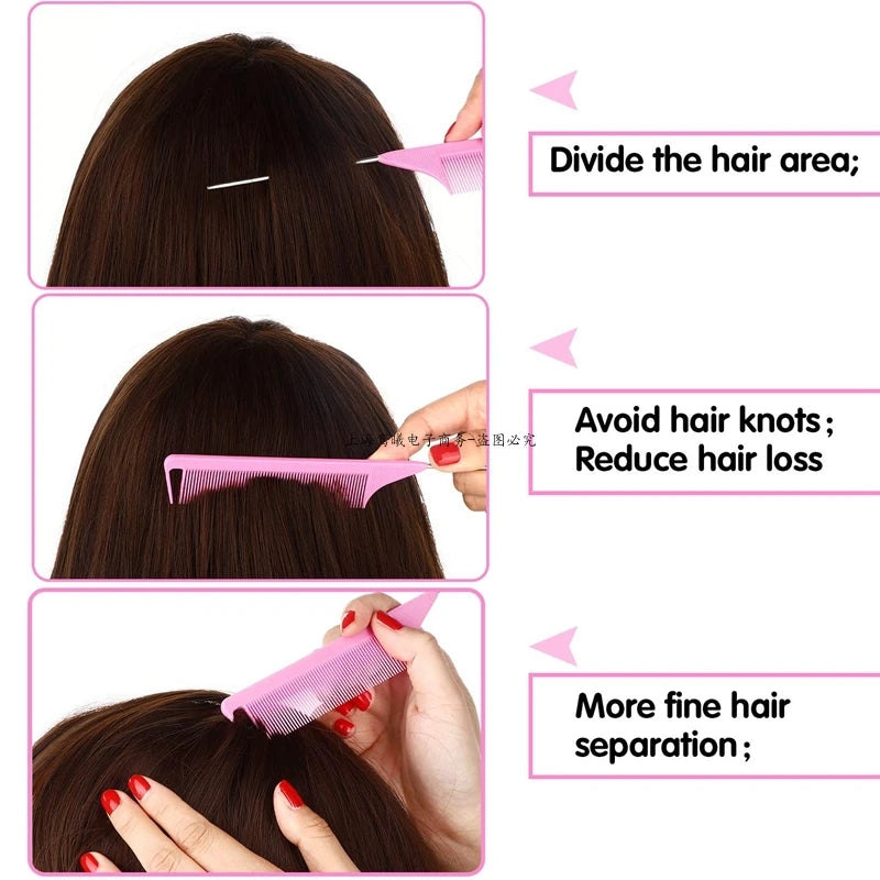 Professional Hair - Comb Heat Resistant Medium Cutting Carbon Comb Salon