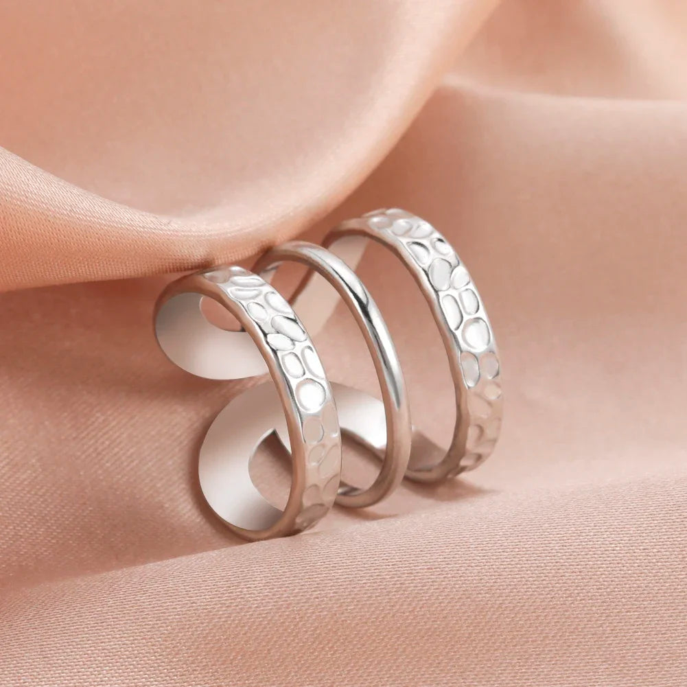 Women -Stainless Steel Open Rings