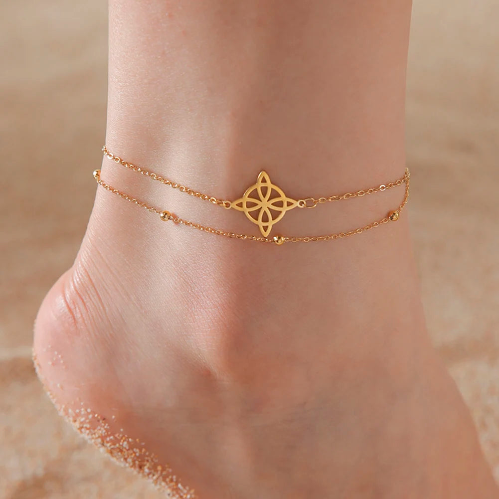 Women - Anklets bracelet Stainless Steel