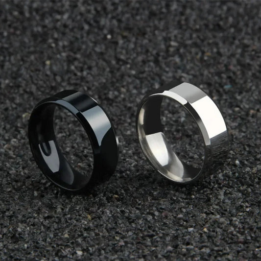 Men - Stainless Steel Black Rings