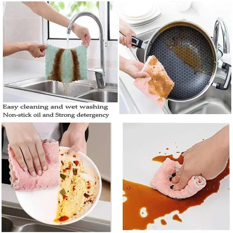 Microfiber Towel Absorbent - Kitchen Cleaning