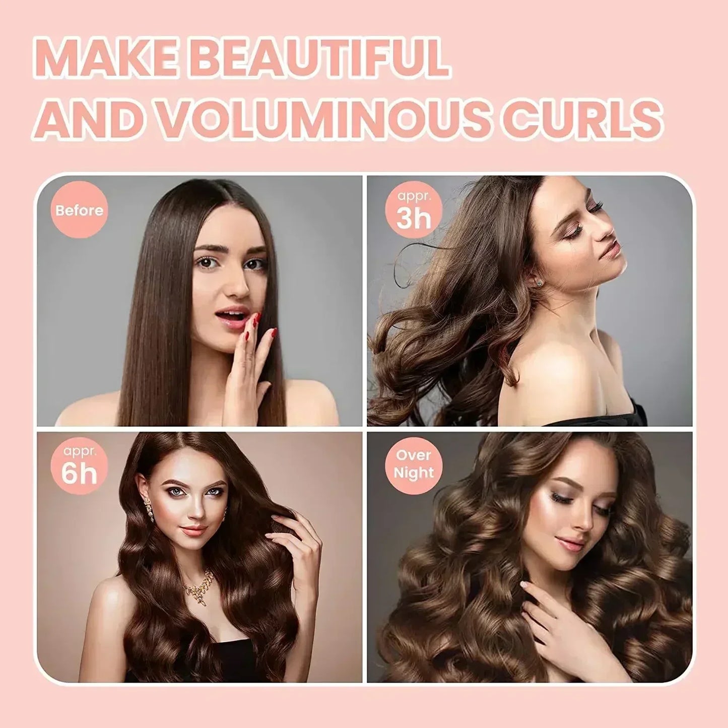 Heatless Hair Curlers - Curling Rod Headband